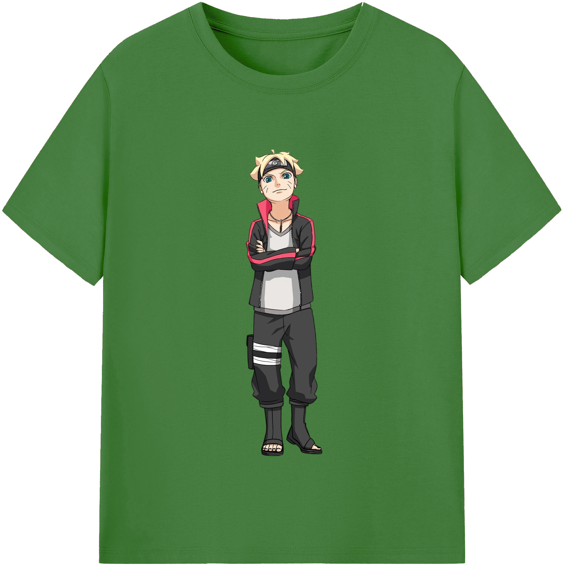 （画像用） NARUTO -ナルト- うずまき ボルト Uzumaki Boruto レディースカジュアルプリントTシャツ（綿100％）